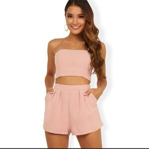 Showpo NWT Pink Shorts Set